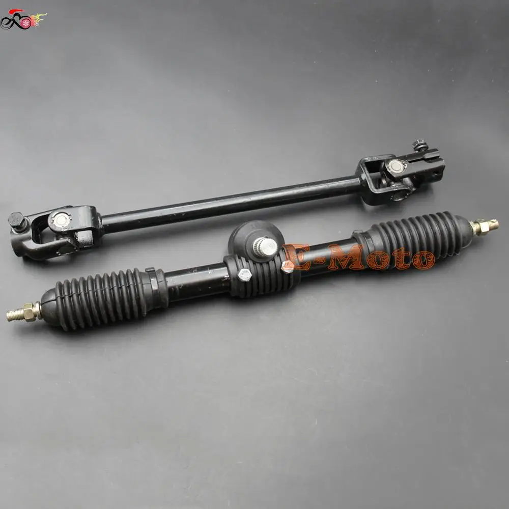 110cc 125cc 140cc 150cc Go Kart Go Cart 300mm Steering Wheel Gear Rack Pinion Tie Rod Rack Adjustable Shaft Assembly NEW