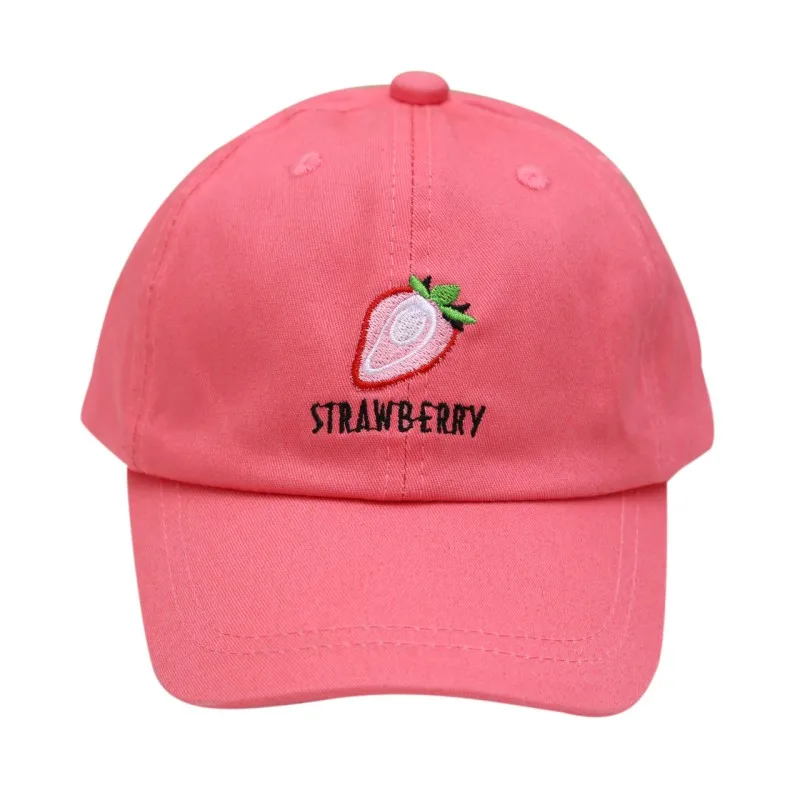

Autumn Children Kids Hats Cute Print Hat Baby Girl Boy Cute Soft Baseball Cap Breathable Embroidery Fruit Printed Visors Hats