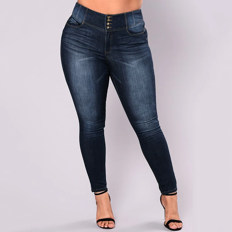 Romacci, женские джинсы, 5XL, плюс размер, Feminino, повседневные, пуш-ап, джинсы, стрейчевые, с высокой талией, обтягивающие штаны, облегающие брюки
