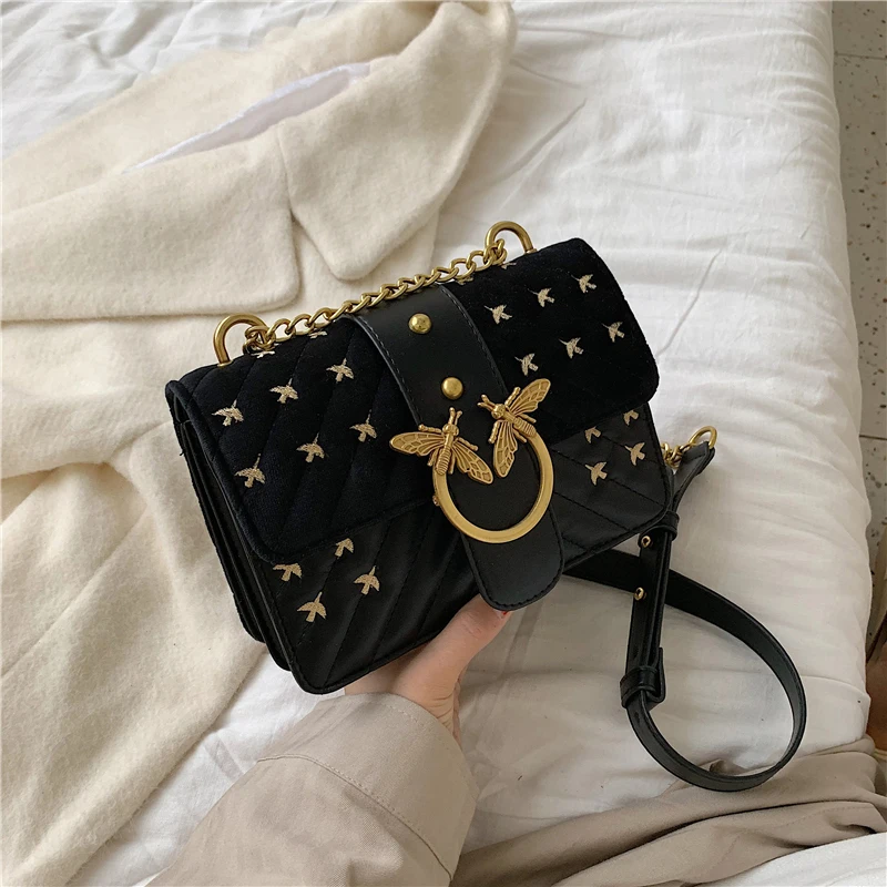 

New Luxury Designer Shoulder Messenger Bag for Women Casual High Quality Chain Small Square Bag Fashion Rivet Crossbody Female