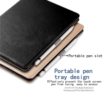 

Tablet protective leather case For iPad pro 12.9 smart magnetic sleep technology with pen slot