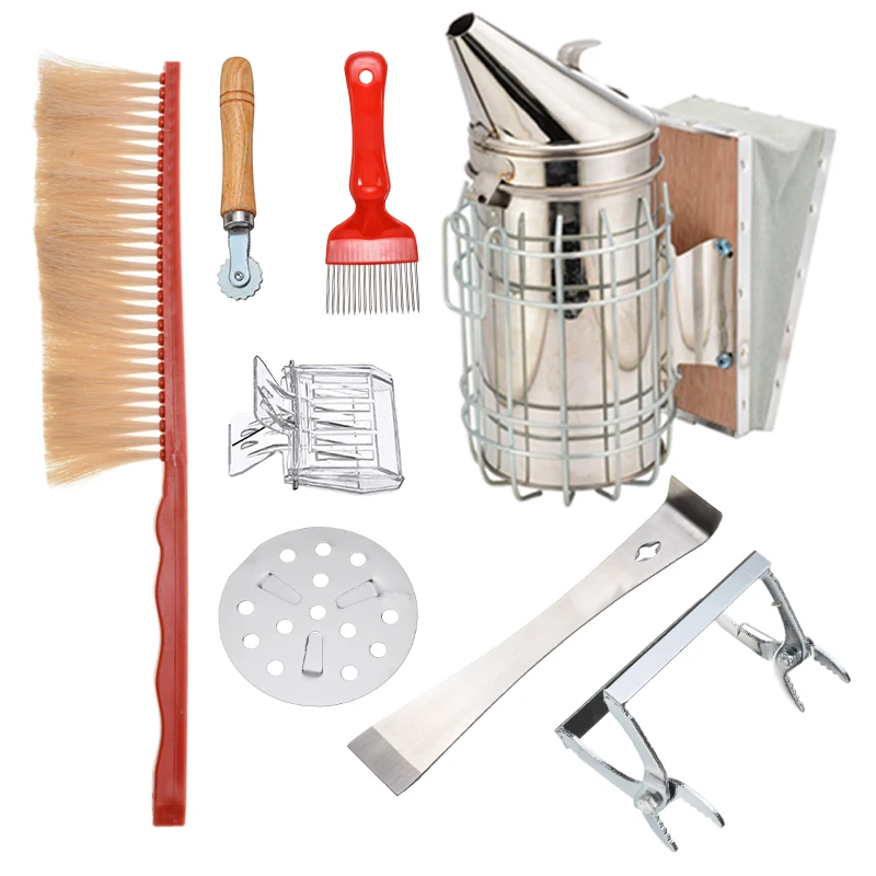 8 шт./компл. Пчеловодство пчелиный улей набор из нержавеющей стали, теплоизолирующая защита экрана скребок Оборудование Набор инструментов apculture аксессуары