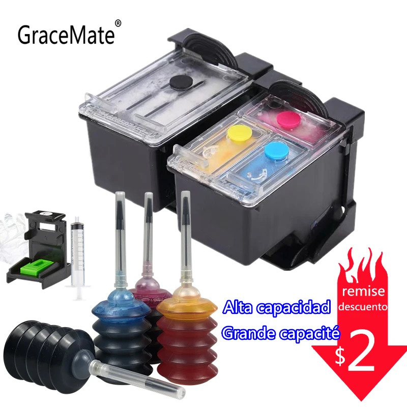 Набор многоразовых чернил GraceMate 304XL совместимый с Hp304 Hp 304 Xl Deskjet Envy 2620 2630 2632 5030 5020 5032