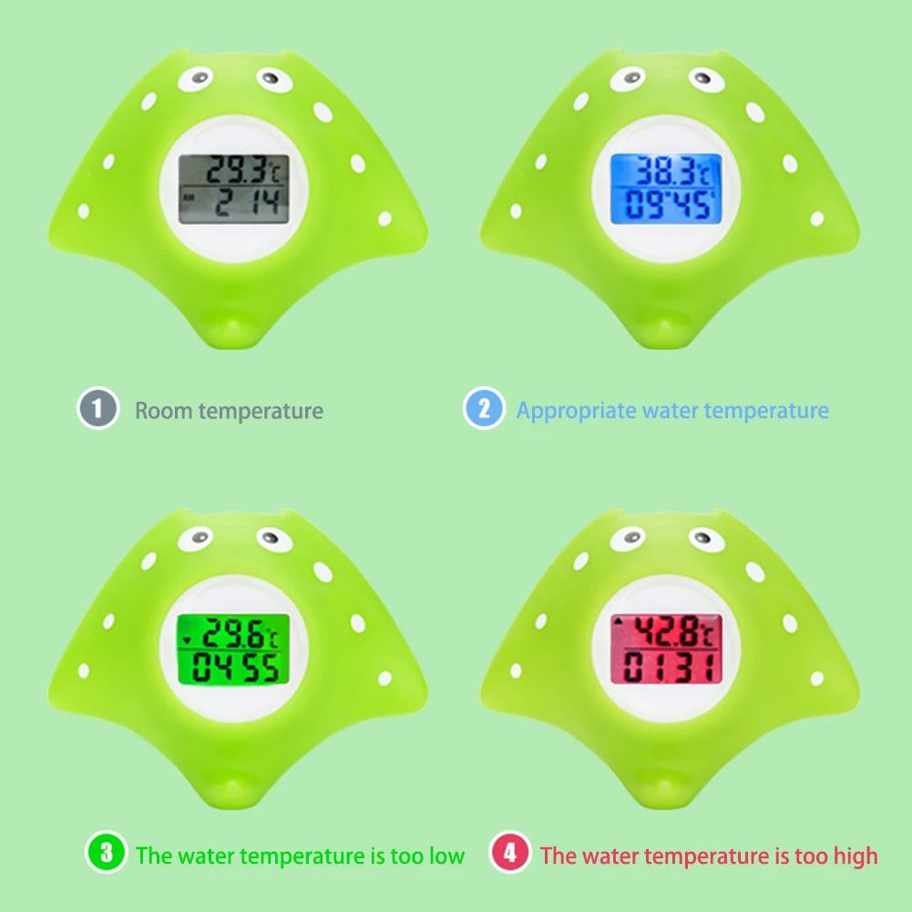 Игрушечный будильник плавучий плавательный бассейн Водяной термометр для ванны детская цифровая Подсветка цвет-изменен Ванна