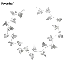 Свадебные аксессуары для волос, золотистый/серебряный сплав листья свадебное украшение на голову с жемчугом Свадебные украшения для волос головное украшение ручной работы для невесты