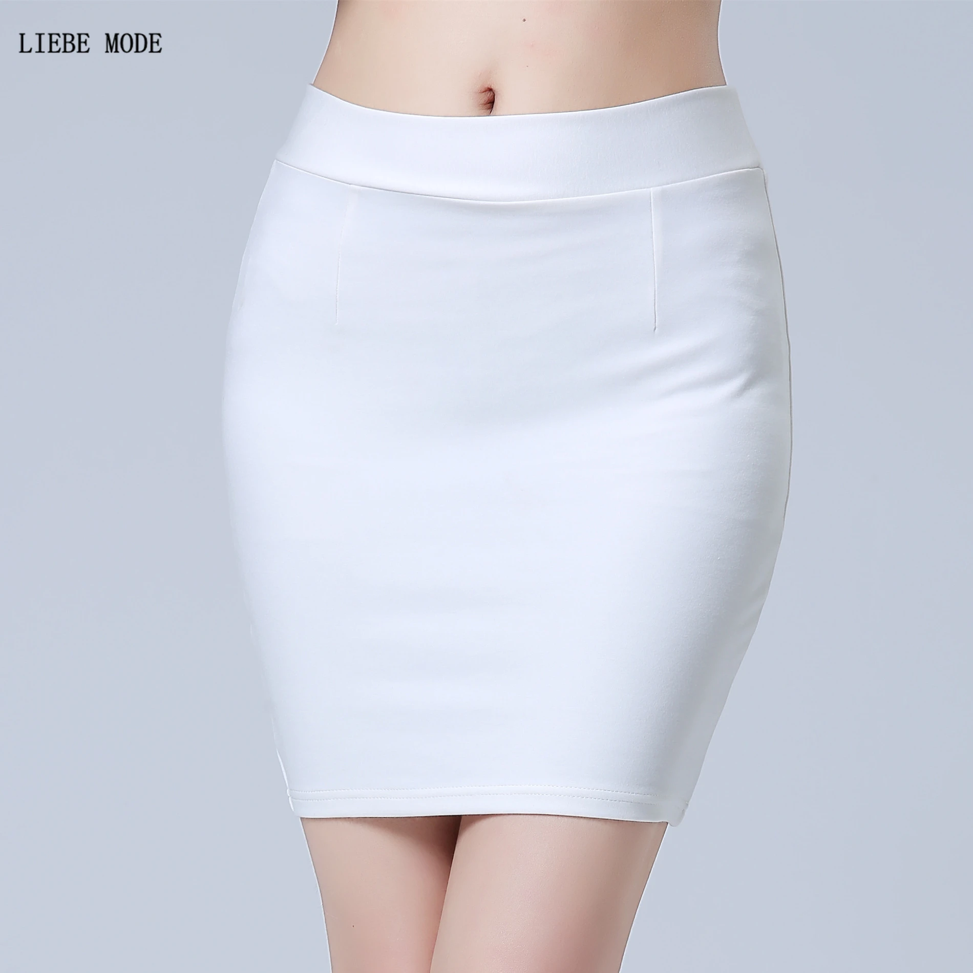 White stretchy pencil skirt Clearance