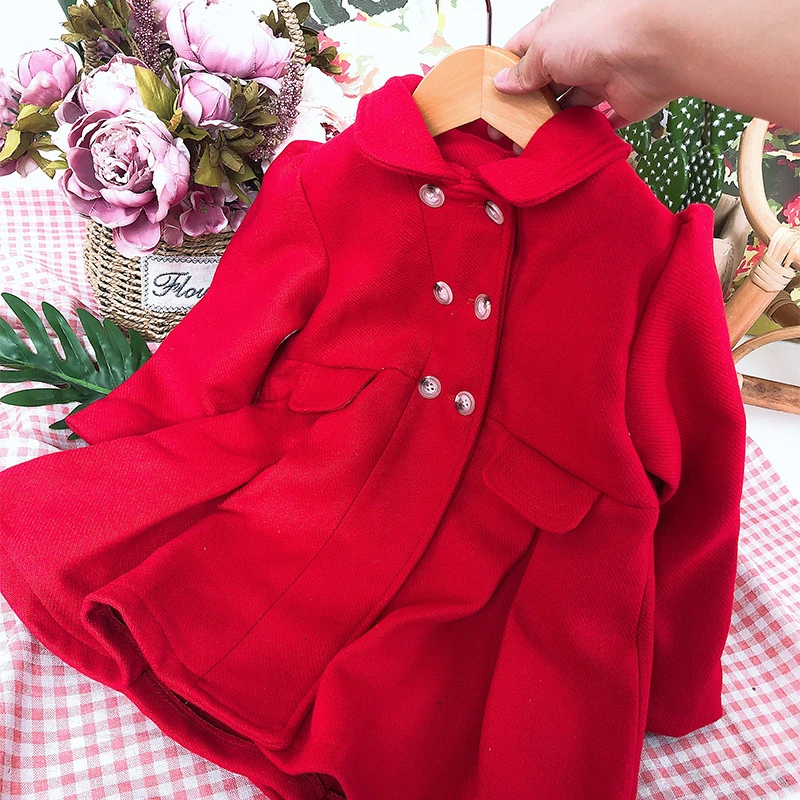 Зимние пальто для девочек, красный Рождественский наряд, бутики, Детская куртка, верхняя одежда для детей, официальная детская одежда, высокое качество, красивая Y