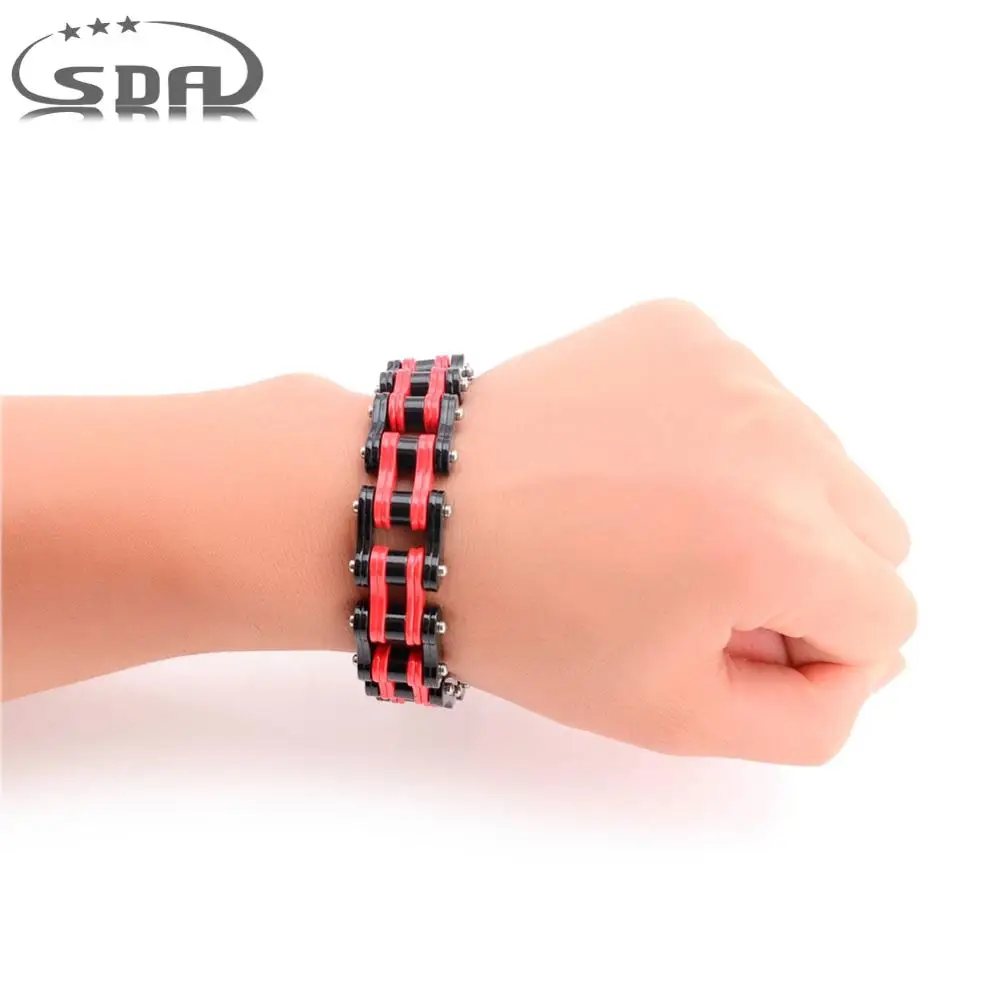 SDA, новинка, 10 дюймов, длинные, 316L, нержавеющая сталь, звенья цепи, браслеты, 16 мм, широкие, мотоциклы, цепи, браслеты, горячий подарок для мужских ювелирных изделий