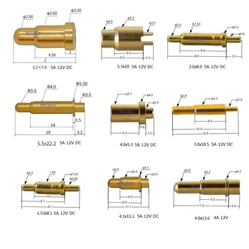 

5 pcs Large Scale Spring pin Connector Low Voltage High Power 12V DC 4A 5A High Power Heavy Current Battery Connector