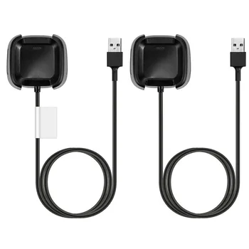 

For Fitbit Versa Charger, 2pcs Replacement Charger USB Charging Cable for Fitbit Versa, 3.3ft/100cm Charging Cable Dock for Fitb