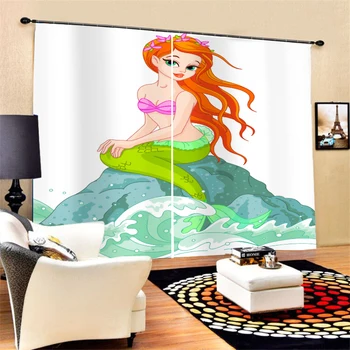 

Cartoon Princess Curtains Luxury Window Curtains Living Room Wedding Bedroom Window Curtains 2 Panels Fairy Tale Theme Curtain