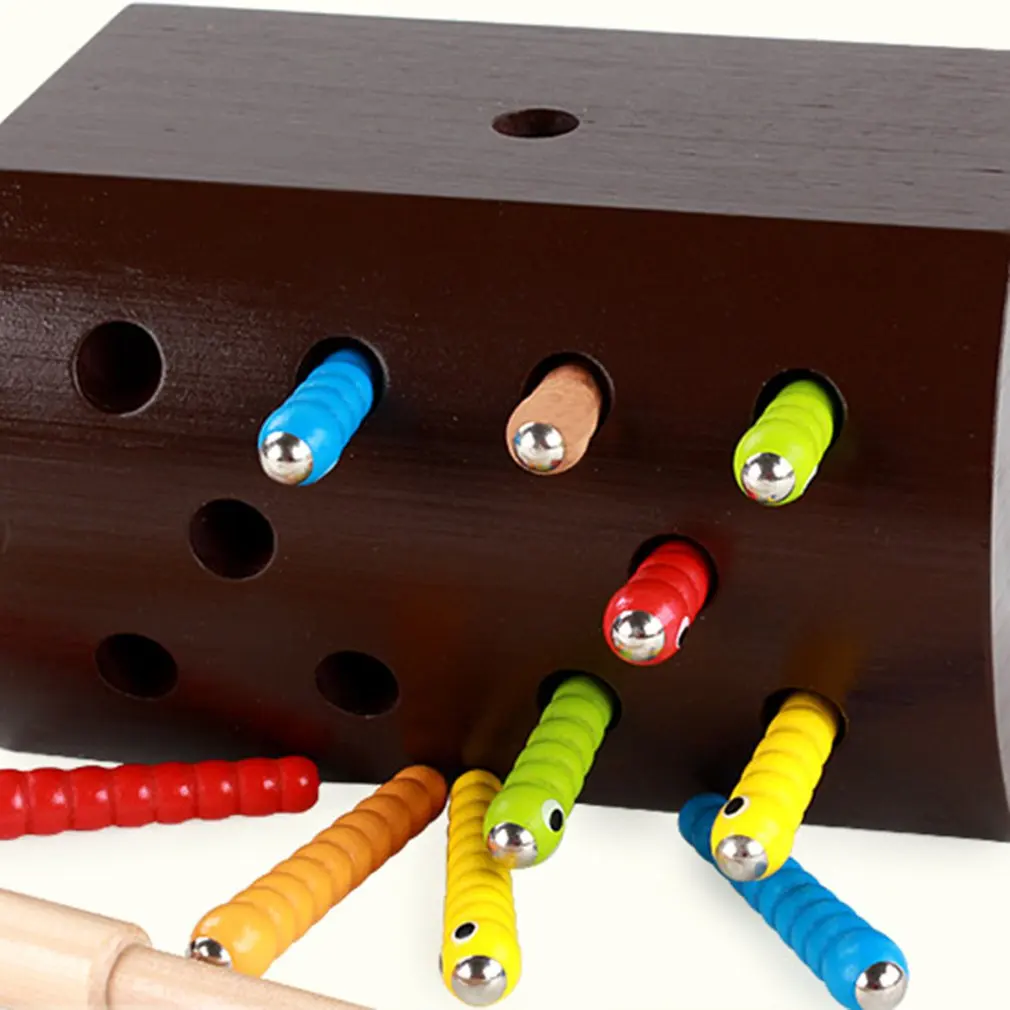 2019 новый деревянный пазл 3D пазл для раннего развития ловля червя игра-мозаика Пазлы для детей деревянные игрушки для малышей