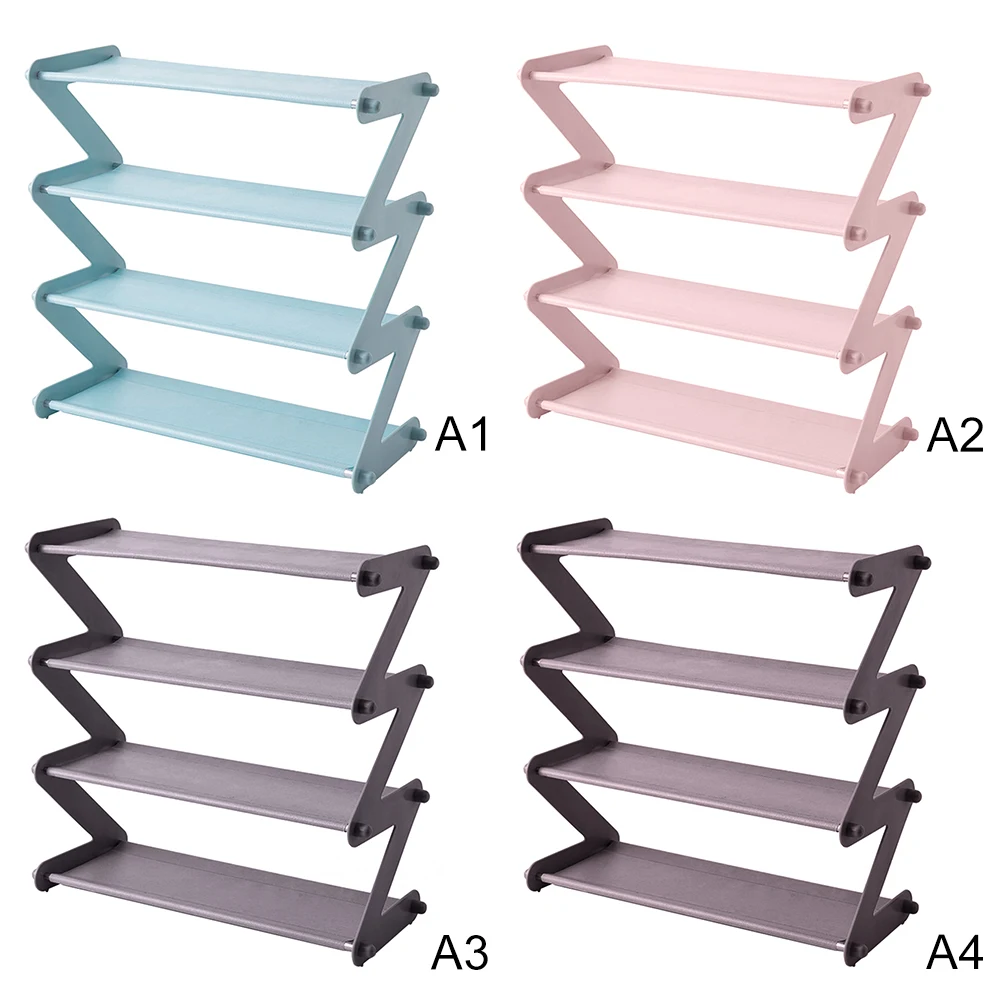 "Z" Форма полка для обуви Башня для обуви Организатор Шкаф прихожей наращиваемых хранения стеллаж с 4 круглый Ланч-бокс прочный Нержавеющая сталь