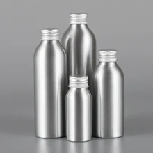  40-250ML Aluminum Bottle With Lid Cosmetics Bottle Travel Refillable Bottle Portable Empty Container Toner Hydrosol Bottles 