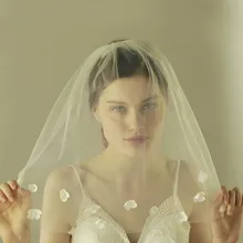 Высококачественная уникальная Однослойная короткая свадебная вуаль с жемчугом, покрытие для лица, свадебная вуаль, дешевые румяные вуали, свадебные аксессуары, Veu De Noiva