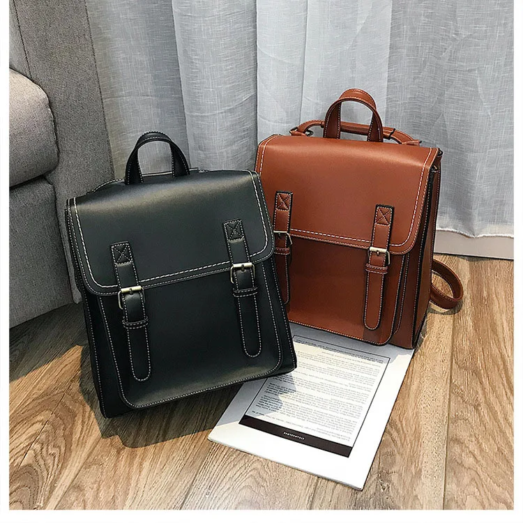 2019 New Luxury Designer Backpacks Women High Quality Yellow Square Backpack Leather Fashion Brand School bag for Teenager Girls (9)