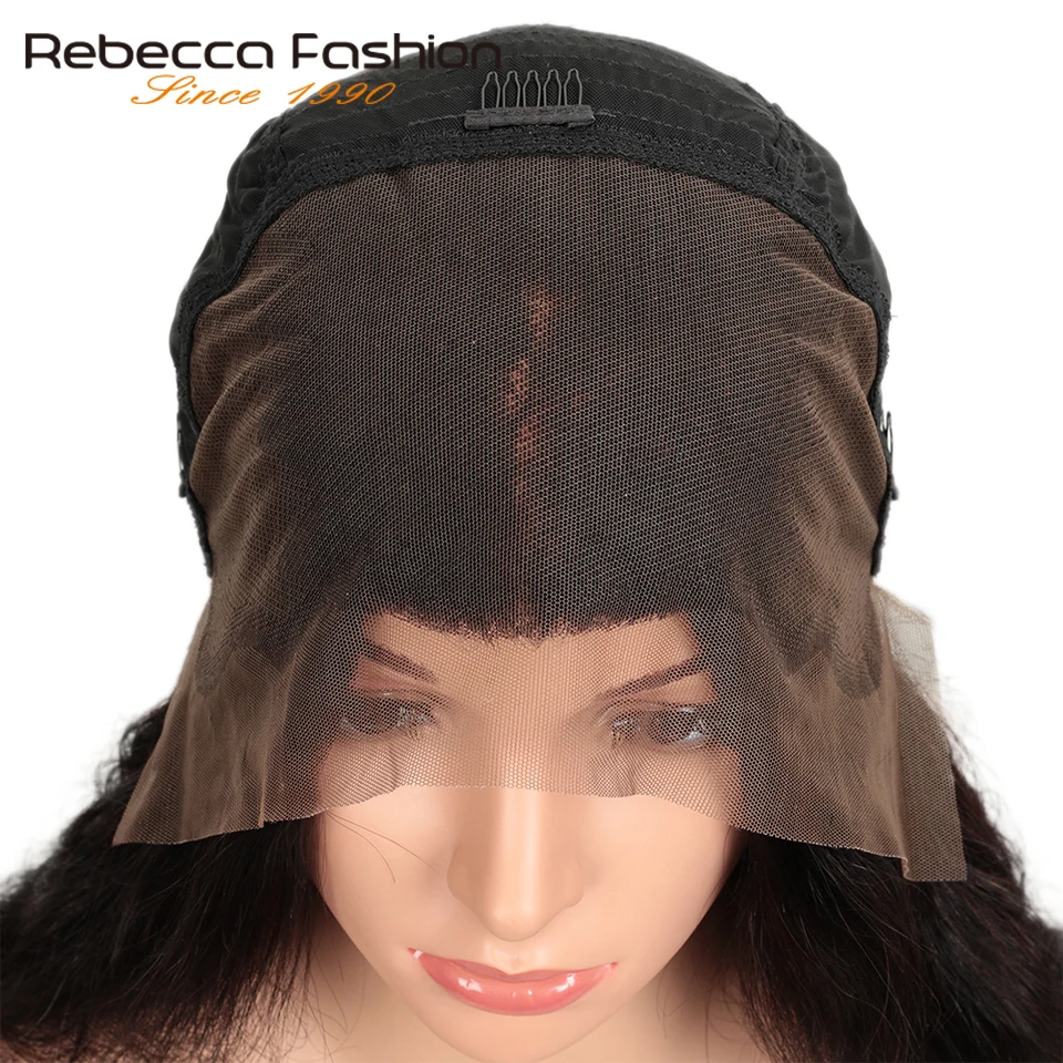 Rebecca 150% кружевные передние человеческие волосы парики 13X4 предварительно выщипанные волосы remy бразильские объемные волнистые кружевные передние парики с детскими волосами 28 дюймов