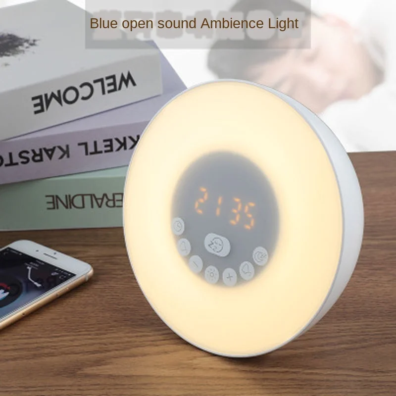 

Semvis Wireless Bluetooth Speaker Audio Bedroom Bedside Speaker Time Display LED Font Display Speaker Colorful Atmosphere Lamp