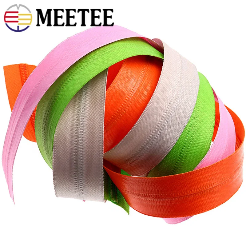 Водонепроницаемая нейлоновая катушка Meetee 2 метра 3 #5 # молния с цветной кодировкой