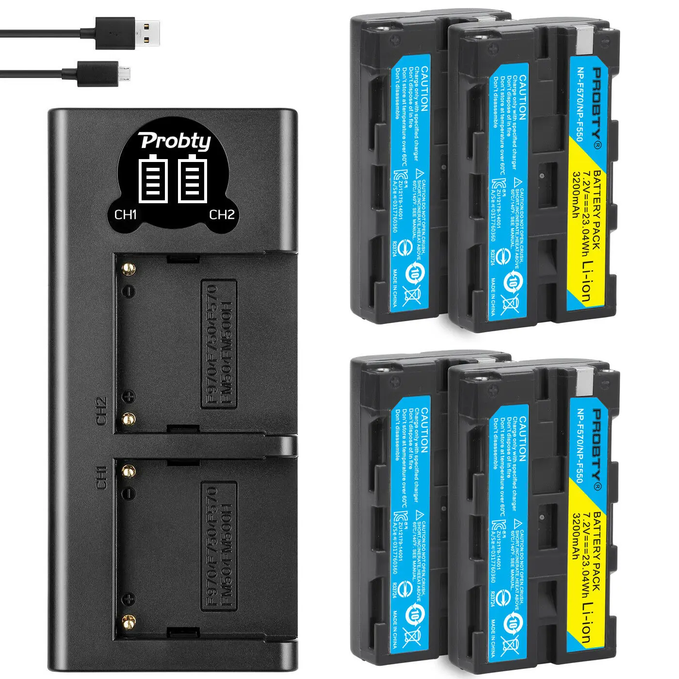 Аккумулятор для камеры NP F550 F330 со светодиодной подсветкой два порта USB зарядное