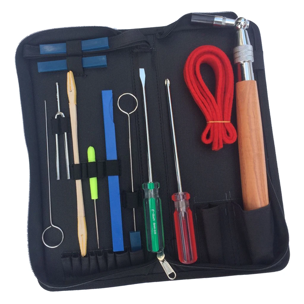 

13 Pieces Piano Tuning Tuner Tool Wrench Screwdriver Fork Mute Kit Set