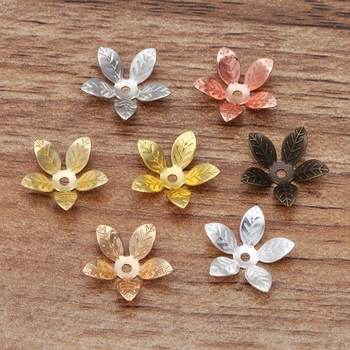 

200 Pieces/Lot 13mm Filigree Flower Copper Bead Cap Base Setting Spacer Jewelry Accessories