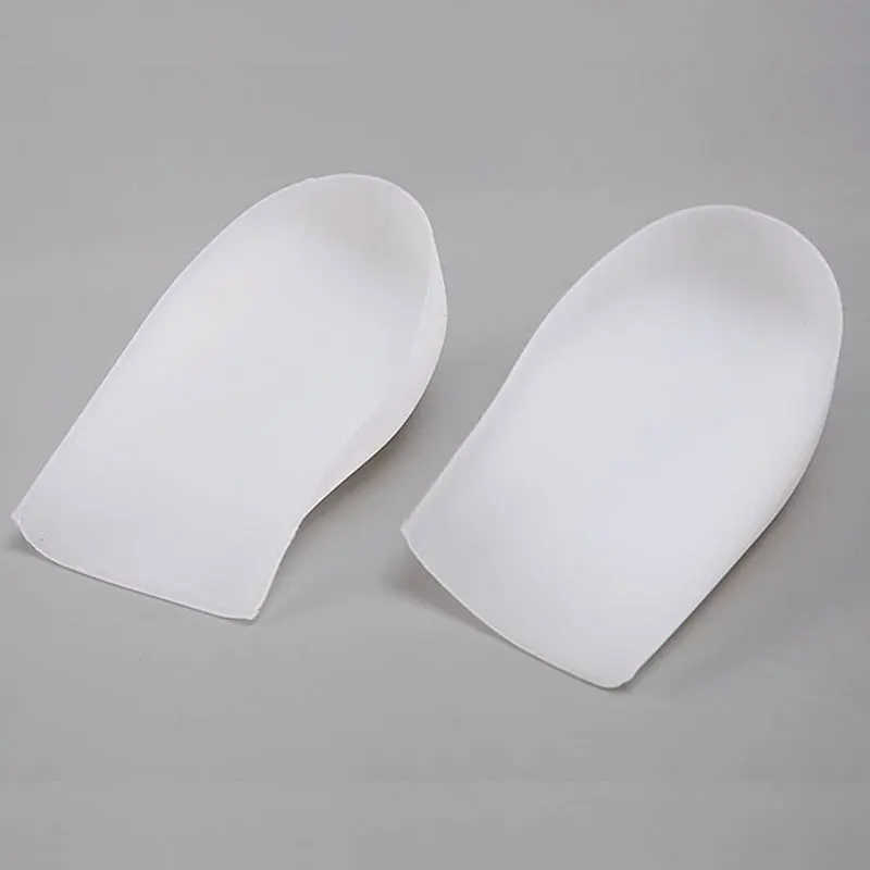 Однотонные белые силиконовые стельки износостойкие стельки для ног унисекс невидимые увеличивающие рост носки противоскользящие пятки