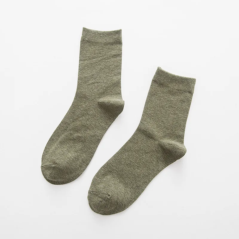 3 пар/лот = 6 штук, осенне-зимние коричневые мужские модные носки, однотонные длинные носки без пятки, деловые хлопковые носки для мужчин