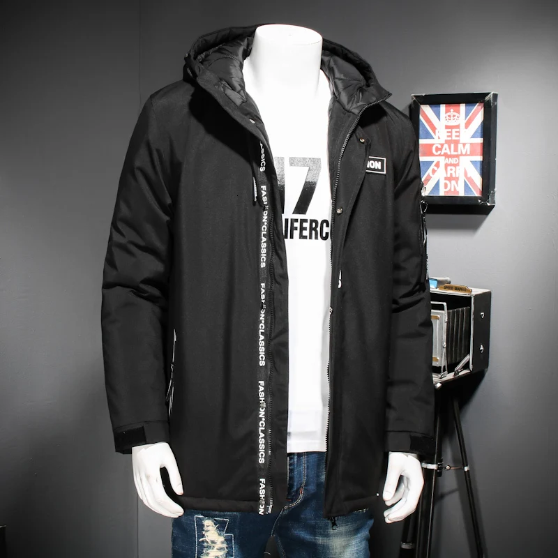 Plus size 10XL 8XL 6XL 5XL New Clothing Jackets Business Solid Parka Fashion Overcoat Outerwear Long Thick Winter Coat Men