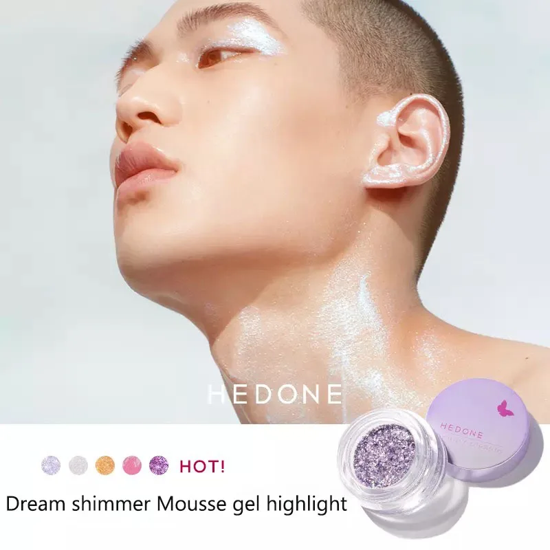 

HEDONE Eyeshadow Monochrome Color Cloud Mousse Gel Highlight Eyeshadow Portable Ins Hot Glitter Shimmer Multi Use Long lasting
