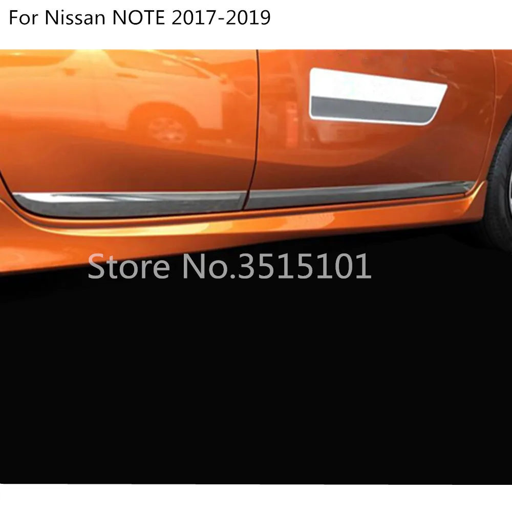 Для Nissan NOTE автомобиль ABS хромированная Боковая дверь накладка молдинга поток лампы панель бампер 4 шт