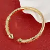 Gold Color African Cuff Engraved Embossing Bangles Trendy Women Men Bangles Jewelry 4
