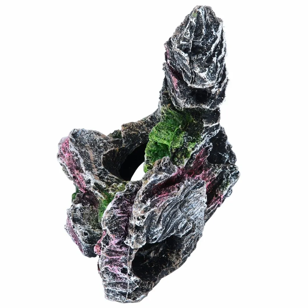 Artificial Rockery Resin Ornament Hiding Cave for Aquarium Fish Tank Landscaping Decoration Accessories