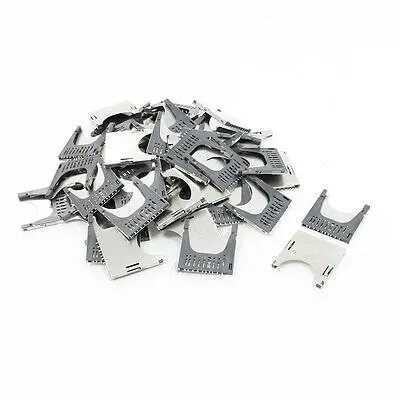 

50 Pcs Flip Type Stainless Steel SD Memory Card Sockets Slots