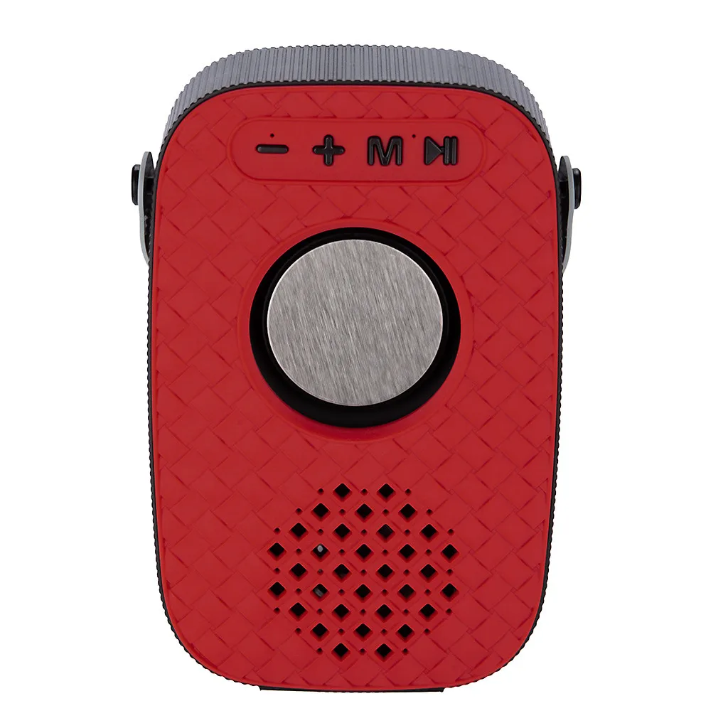 Мини Bluetooth динамик перезаряжаемый HIFI Портативный беспроводной Bluetooth динамик s стерео звук сабвуфер Колонка Саундбар Ses bombasi - Color: Red
