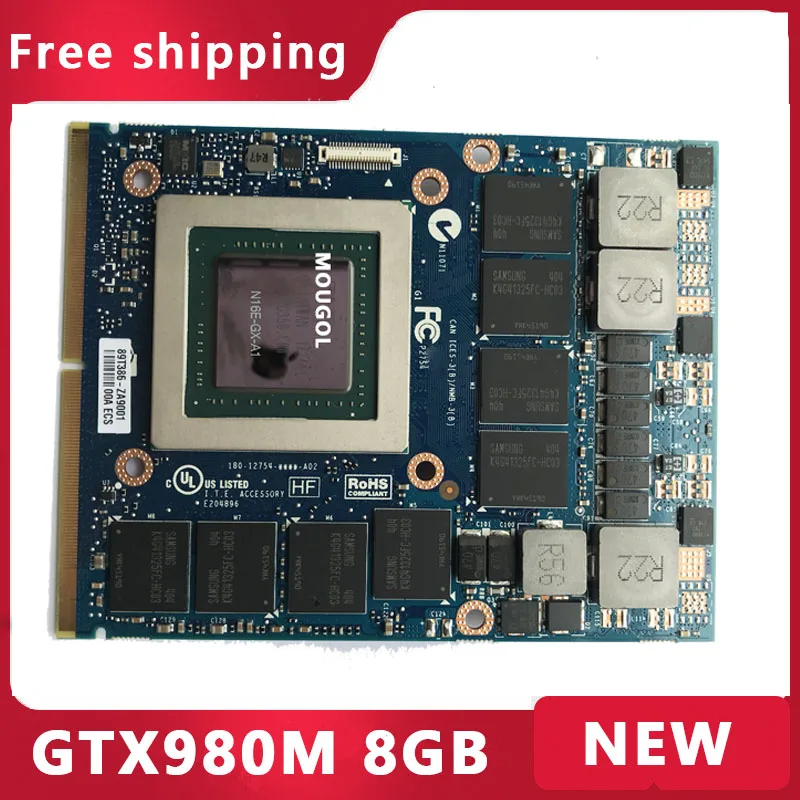 Новая графическая Видеокарта GTX 980M GTX980M SLI X Bracket N16E GX A1 8GB GDDR5 MXM для ноутбука Dell Alienware