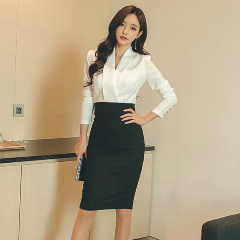 satin office dress