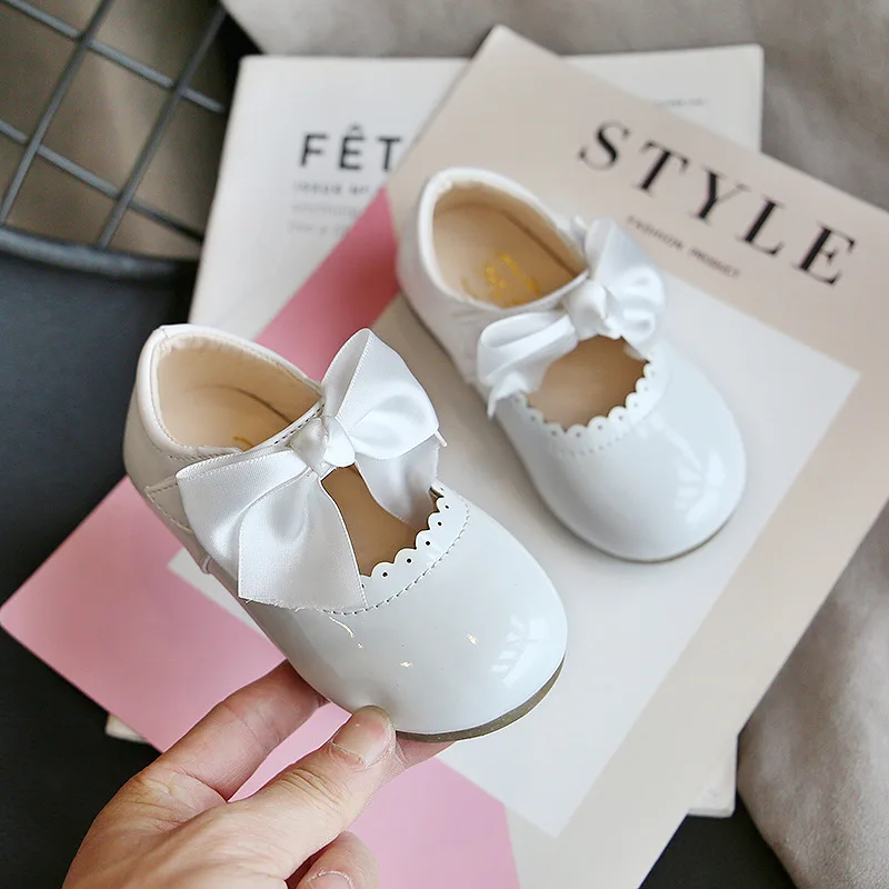 Baby Girls Shoes Patent Leather Princes Shoes Big Bow Mary Janes Party Shoes For Kids Dress Shoe  Autumn Spring Child Baby children's sandals near me Children's Shoes