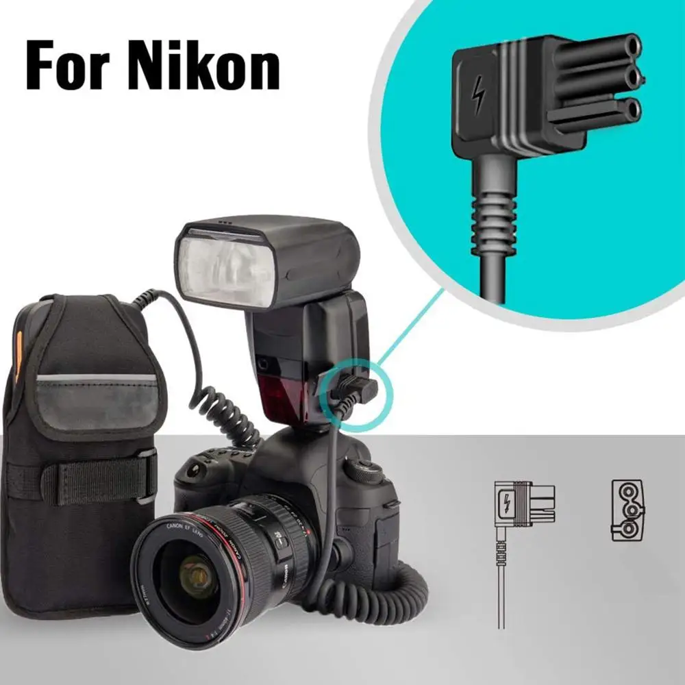 Внешний аккумулятор для вспышки AODELAN внешний Nikon SB 5000 900 910. Заменить SD 9 (12 батарей