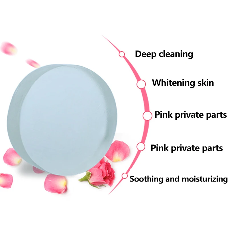 1 Pcs Soap Crystal Nipples Cleaner Moisturizing Goat Intimate Private Bleaching Lips Skin Body Pink Whitening Oil-control Health