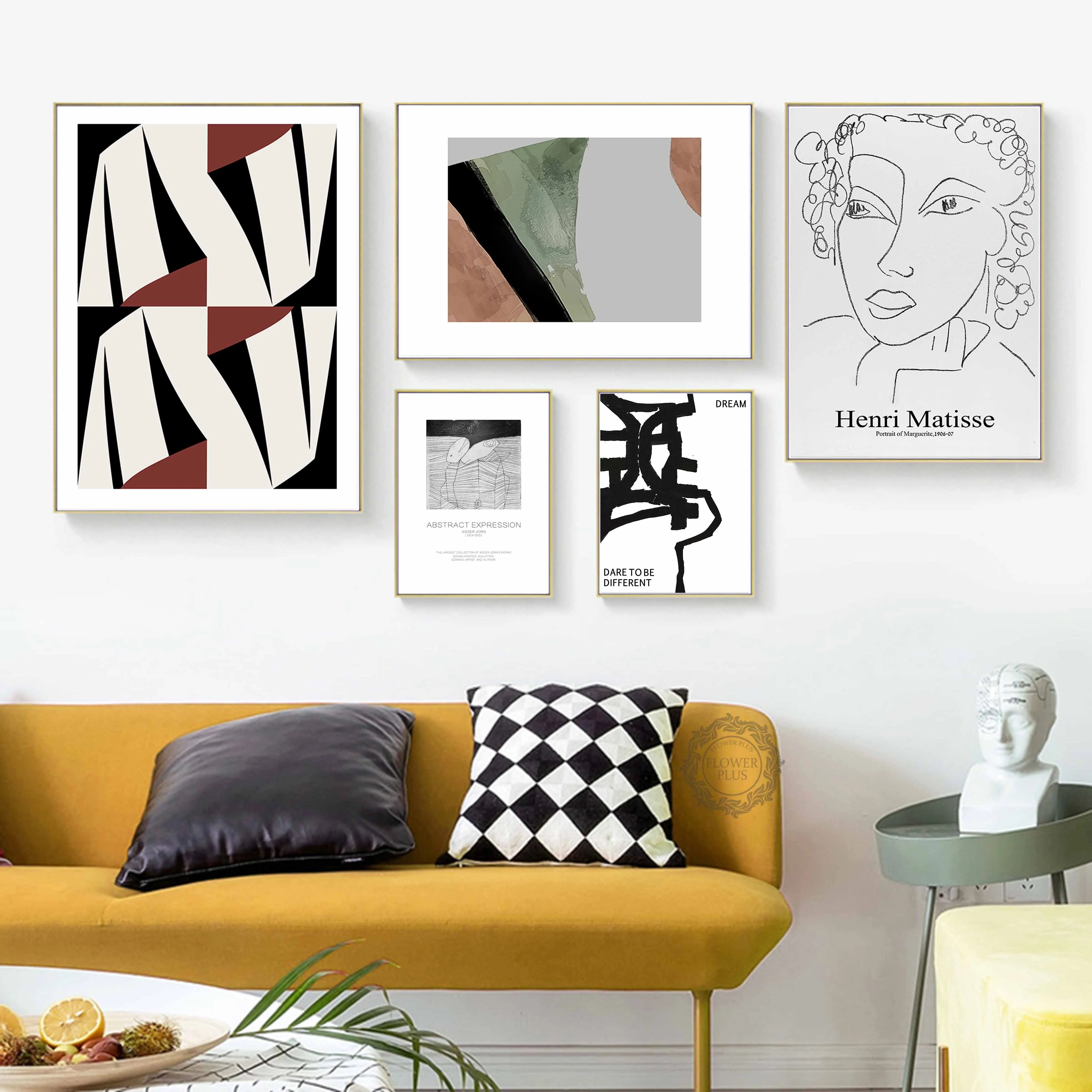 

Matisse Abstract Retro Fashion Modern Line Sketch Posters and Prints Wall Art Canvas Pictures For Home Decor Living Room Decor