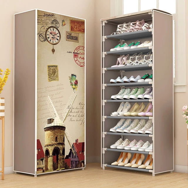 Foldable Space-Saving Closet Shoes Shelf Transparent No Installation Cabinet  Storage Box Plastic Modern Minimalist Shoe Rack - AliExpress