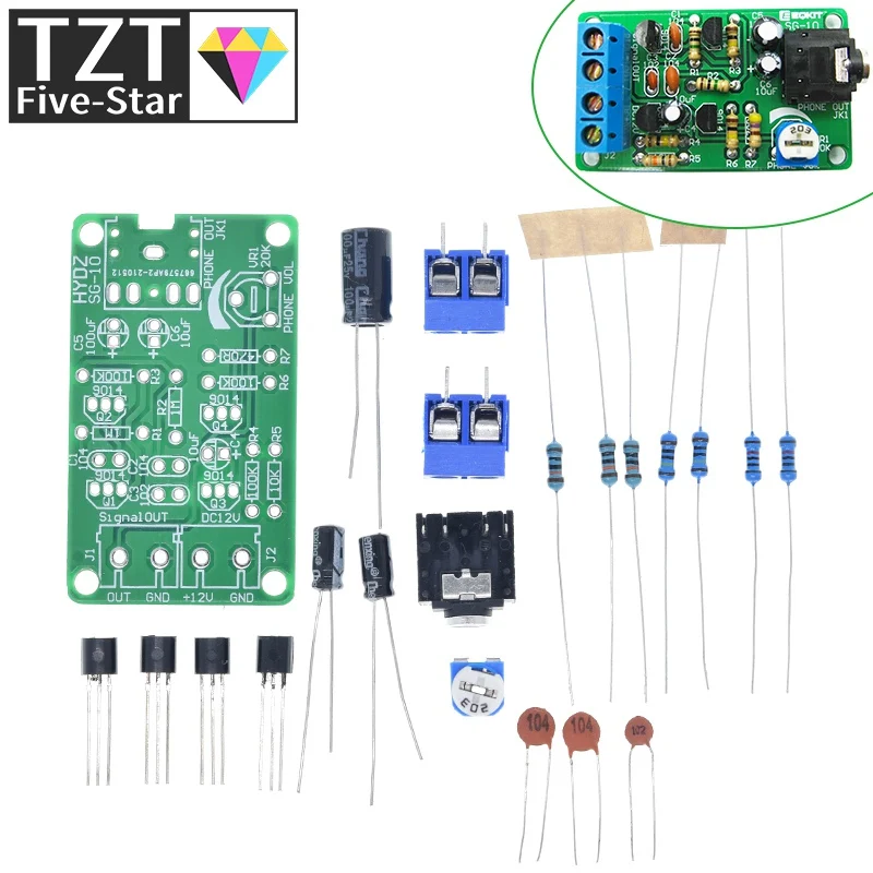 Белый Шум генератор сигналов DIY Kit Электронная Комплект 2-х канальный Выход для