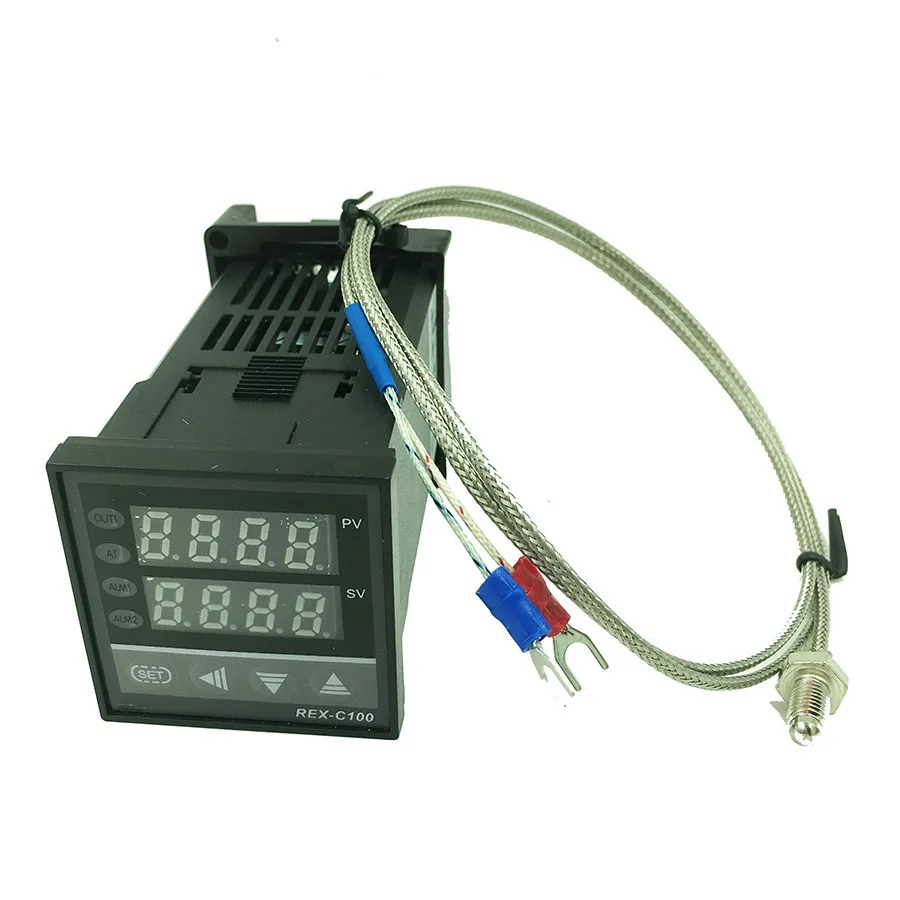 REX-C100 цифровой PID контроль температуры контроллер термостат реле/SSR выход 0 to1300C с К-типа термопары зонд Датчик