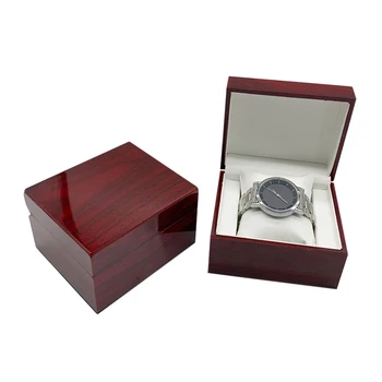 

Square Wooden Watch Box Wood Vintage Watch Box Bangle Pillow Box for Men Women Birthday Gift LXH