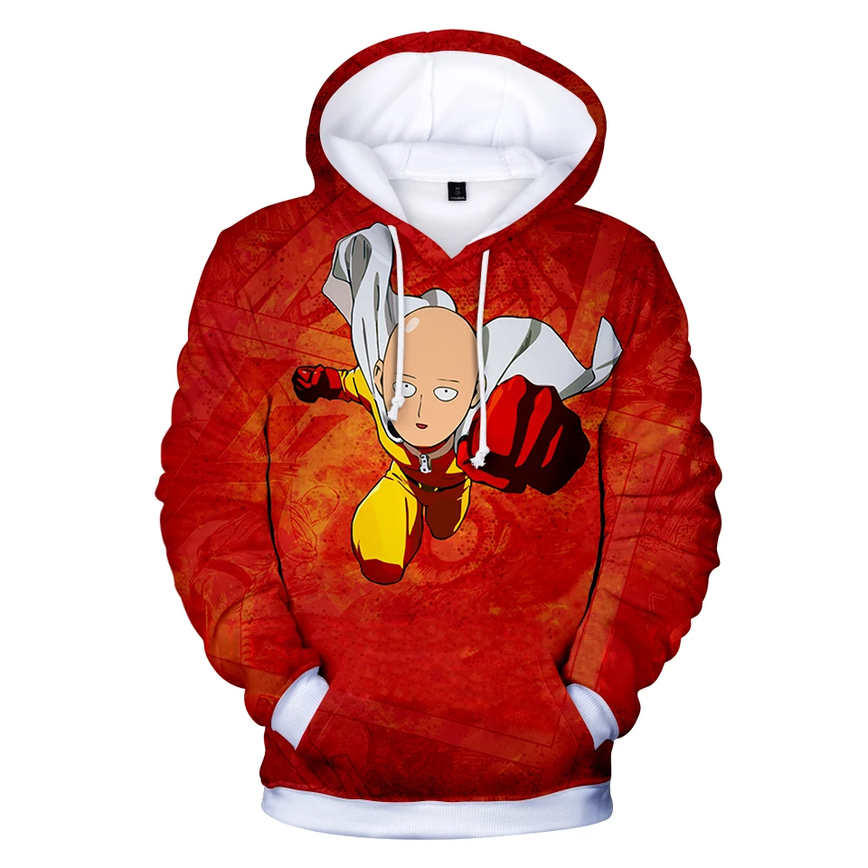 Мужская толстовка с капюшоном One Punch Man героями аниме Saitama Oppai желтая дизайнерская