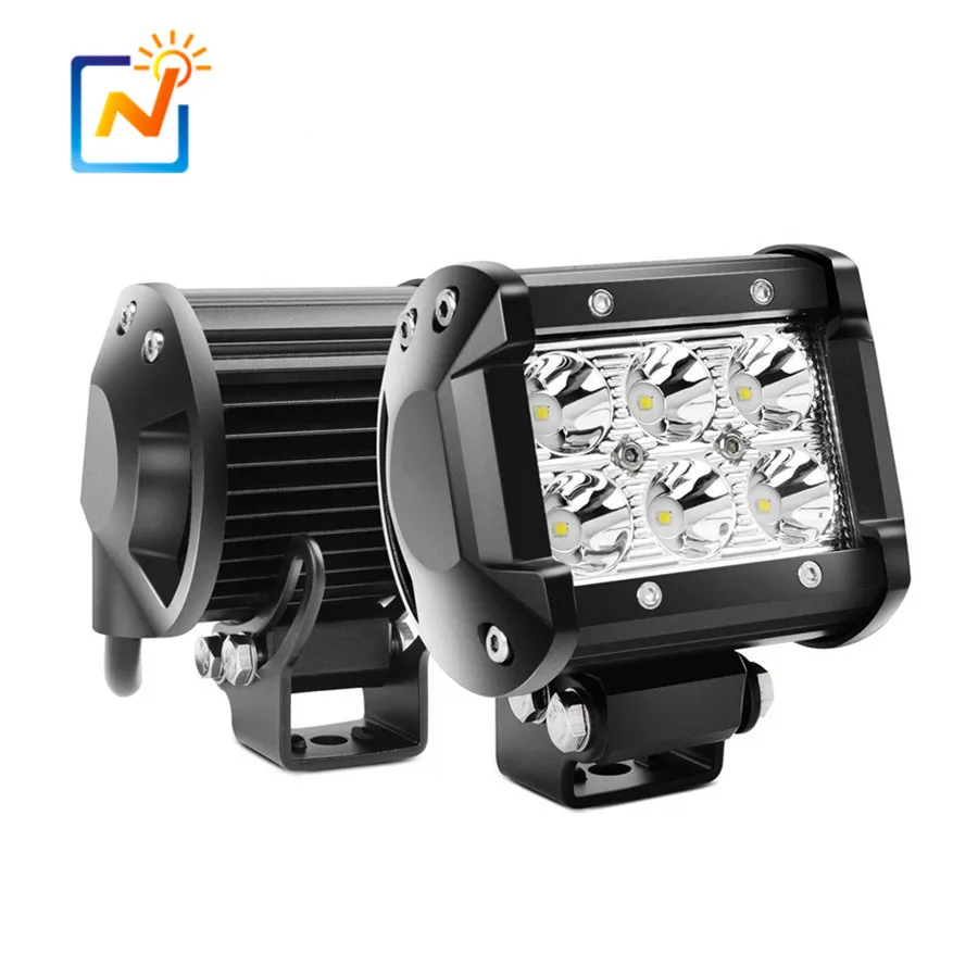 4inch 18W Spot Driving Fog Light 4x4 Accessories Off Road Led Pods Lights Mounting Bracket for Truck Boat | Автомобили и