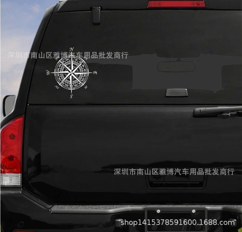 D-842NSWE Compass Navigation Ethylene Flower Stickers Motorcycle Bumper Stickers Compass Car Reflective Bumper Stickers Paper