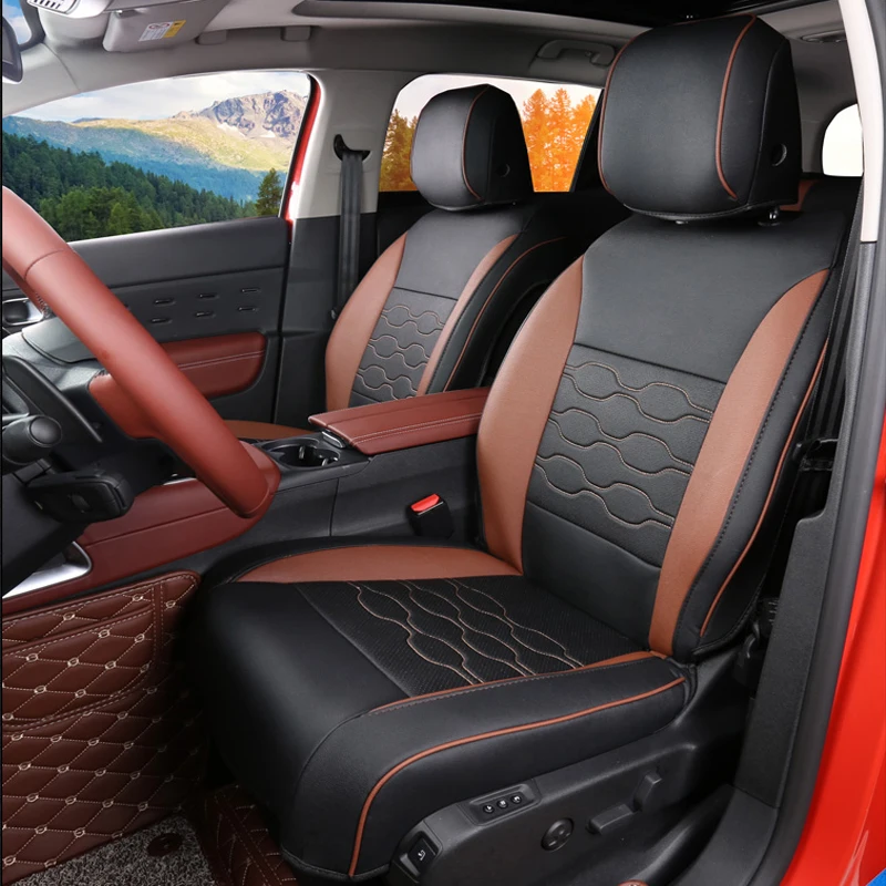 Чехлы для автомобильных сидений, набор кожаных чехлов для Citroen C5 Aircross,-Н. В., автомобильные Чехлы, стильные Защитные подушки для сидений, внутренние аксессуары