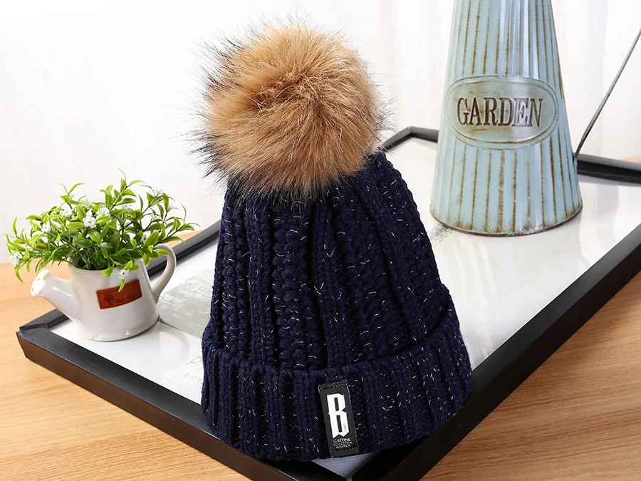 Женская зимняя уличная утолщенная шапка с буквами B Mark, шерстяные шапки, сохраняющие тепло наушники, вязаная шапка для волос